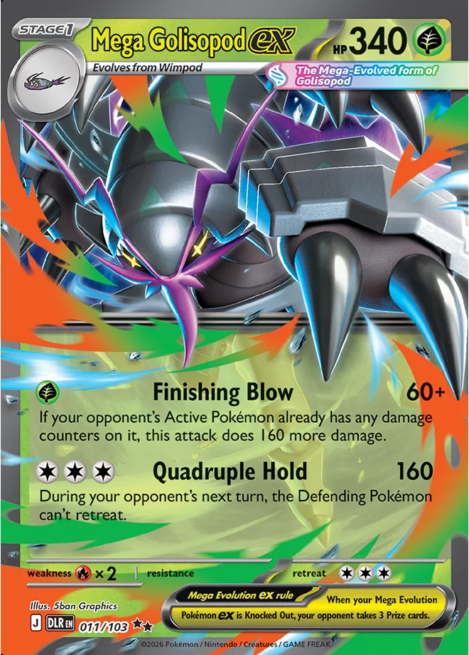 Carta Mega-Golisopod ex de la expansión Mega Evolution—Delta Reign