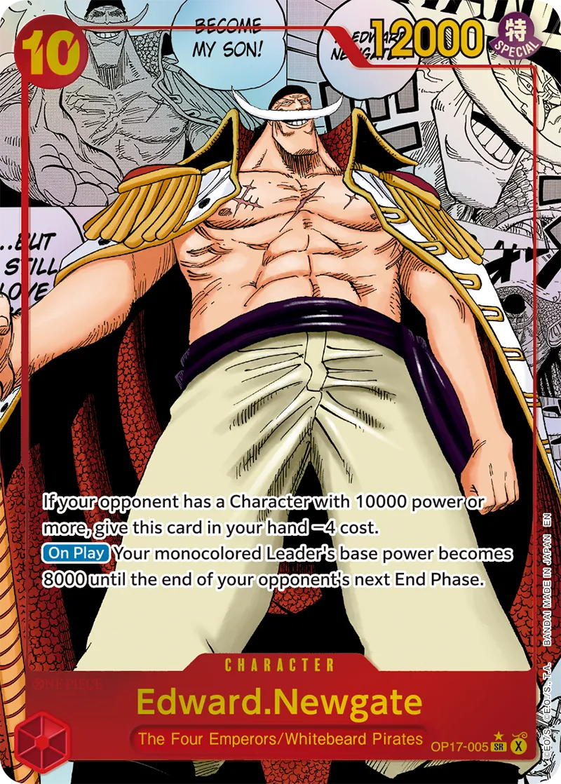 Carta Edward.Newgate (Barbablanca) SR de la expansión OP-17 The World's Strongest Warriors