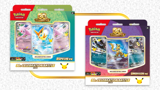 30.º Aniversario: barajas Espeon ex y Umbreon ex